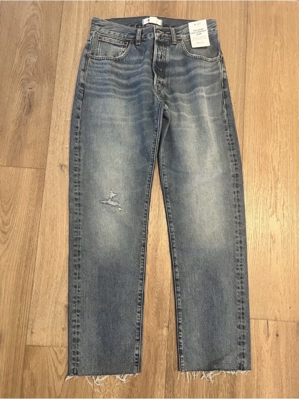 NWT! Madewell Dean Easy Straight Jeans in Monessen Wash